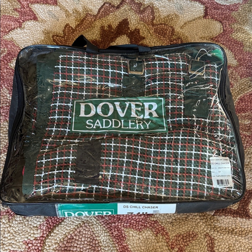 NWT 74" Dover Saddlery waffle weave plaid chill chaser horse cooler